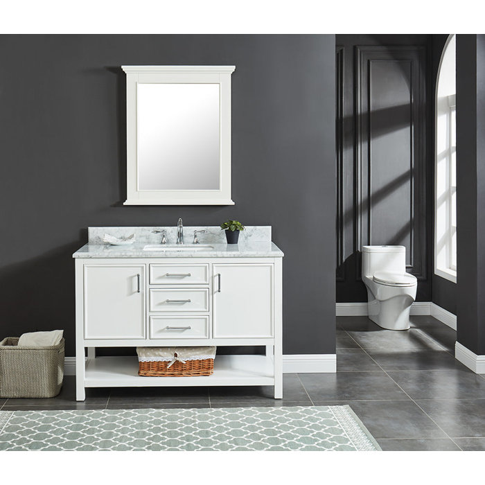 Breakwater Bay Tona 49'' Single Bathroom Vanity with Marble Top